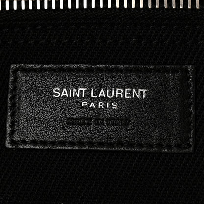 Saint Laurent Linen Calfskin Rive Gauche Tote Black 6 of 10