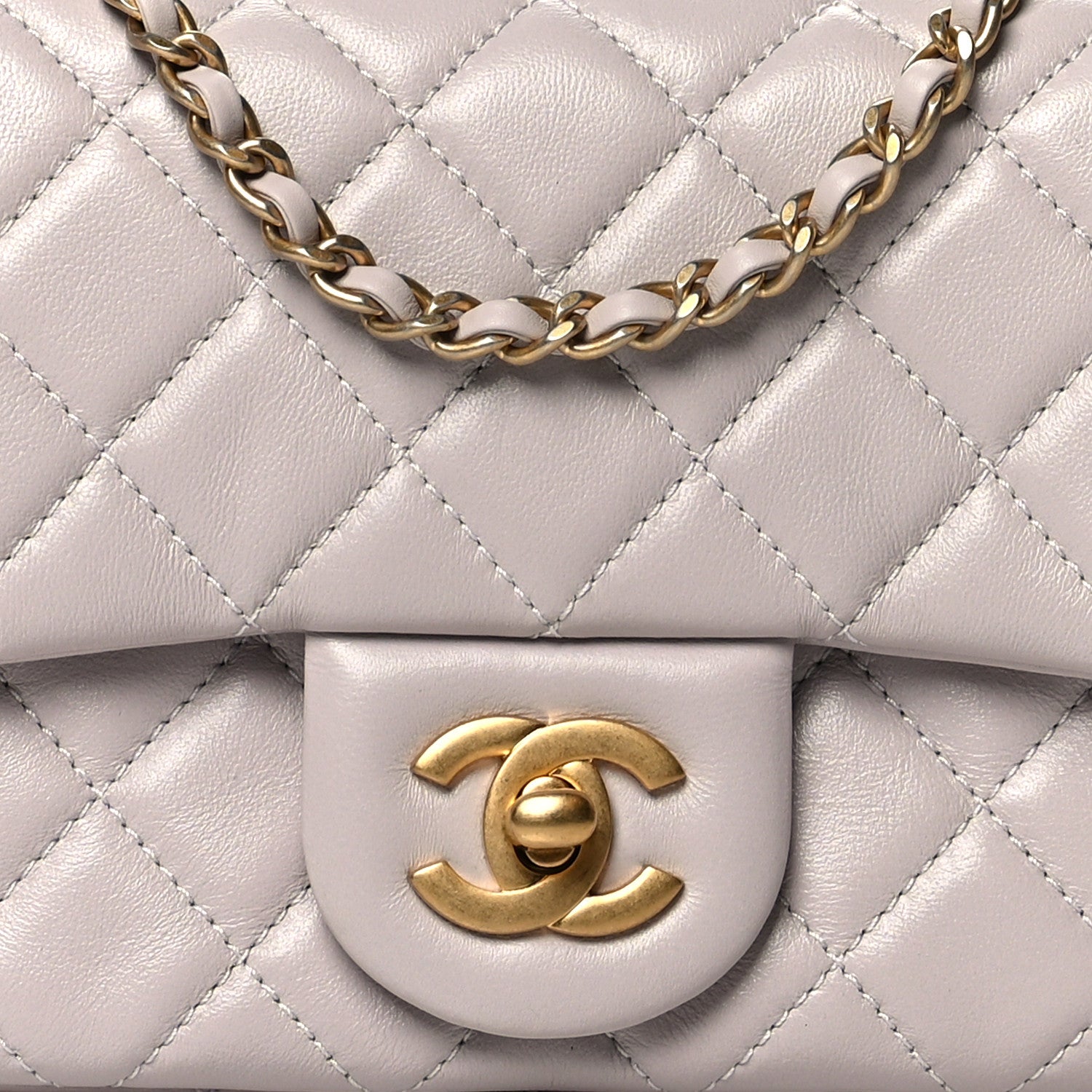 Chanel Lambskin Quilted Mini Pearl Crush Flap Light Purple 8 of 10