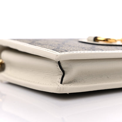 Gucci GG Supreme Monogram Azalea Calfskin Horsebit 1955 Wallet On Chain Beige Ebony Mystic White 7 of 8