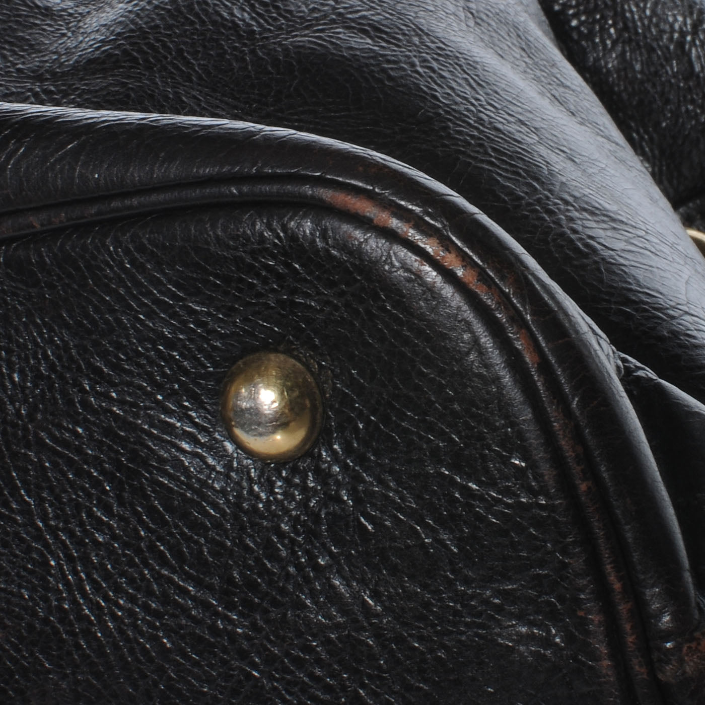 Leather Oversized Muse Dark Brown