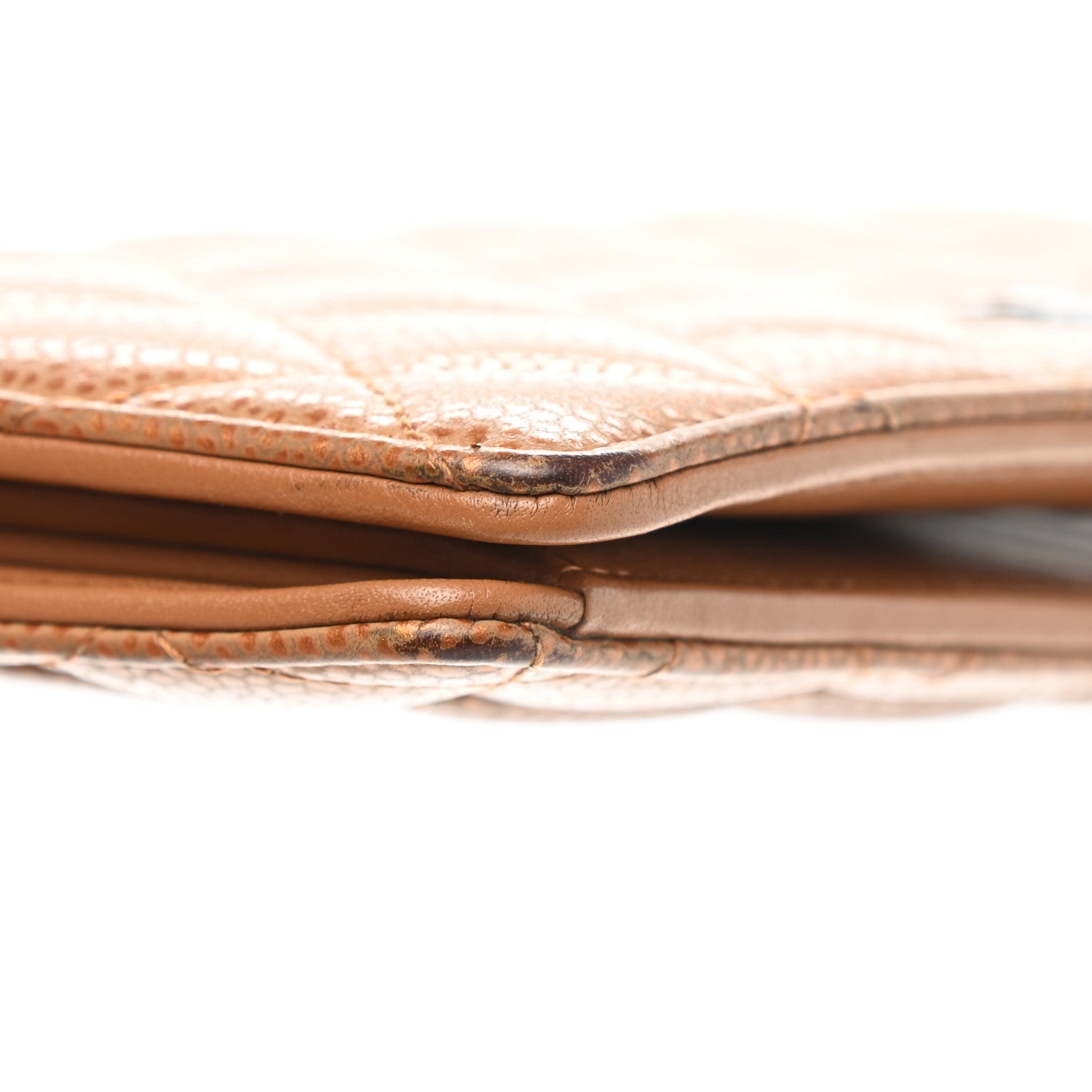 Chanel Metallic Caviar Quilted Yen Wallet Gold 9 of 11