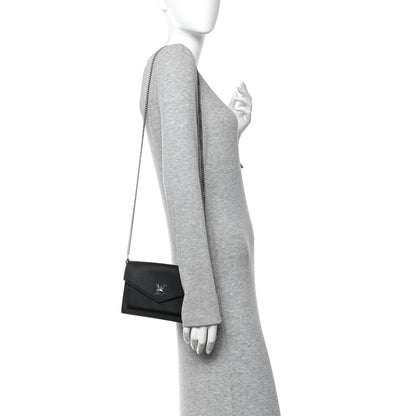 Louis Vuitton Soft Calfskin My Lockme Chain Pochette Black 2 of 9