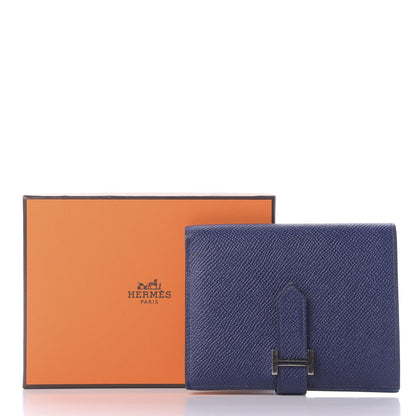 Hermes Epsom Bearn Verso Compact Wallet Bleu Encre Zellige 11 of 11