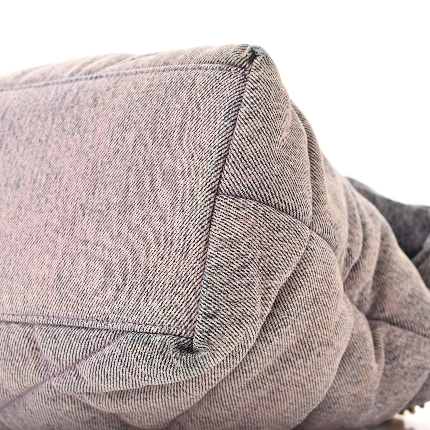 Saint Laurent Denim Quilted Medium Loulou Puffer Monogram Chain Satchel Bleached Lilac 10 of 11
