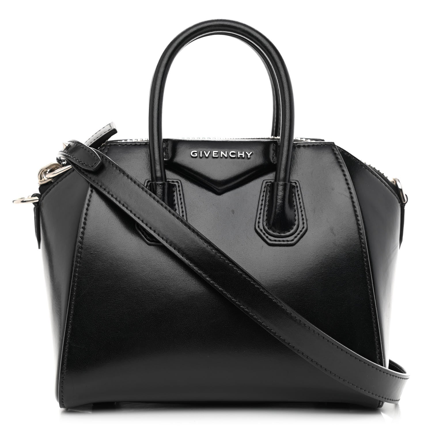 Givenchy Shiny Lord Calfskin Mini Antigona Black 1 of 14