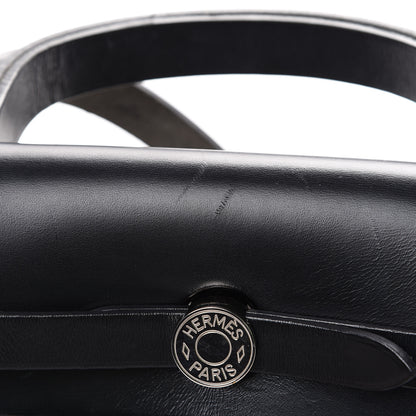 Hermes Toile H Berline Vache Hunter Herbag Zip PM 31 Black Ecru 12 of 19