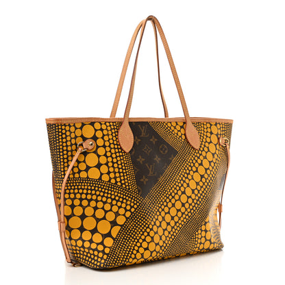 Louis Vuitton Monogram Kusama Waves Neverfull MM Yellow 3 of 11