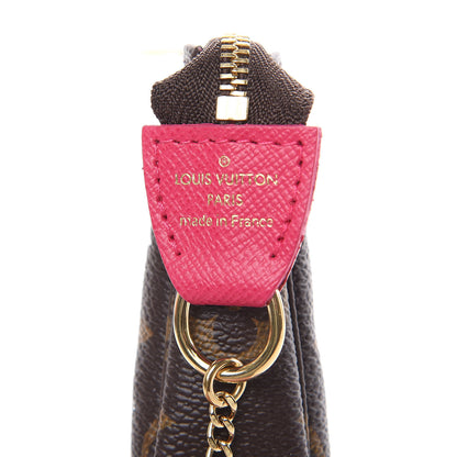 Louis Vuitton Monogram 2019 Christmas Animation Mini Courchevel Pochette Accessories Fuchsia 7 of 8