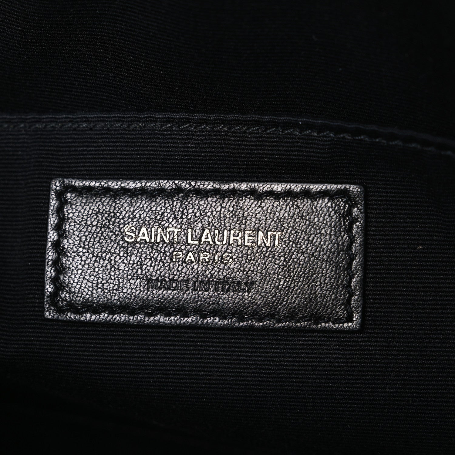 Saint Laurent Calfskin Crocodile Embossed Monogram Lou Camera Bag Black 6 of 10