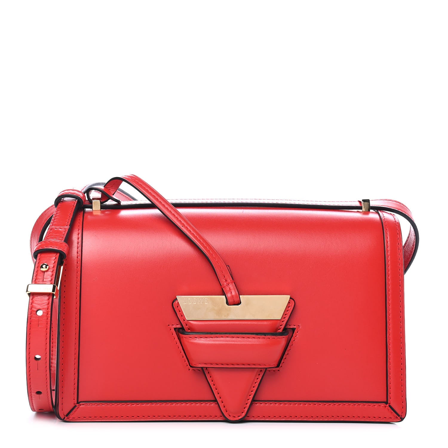 Loewe Calfskin Small Barcelona Shoulder Bag Red 1 of 9