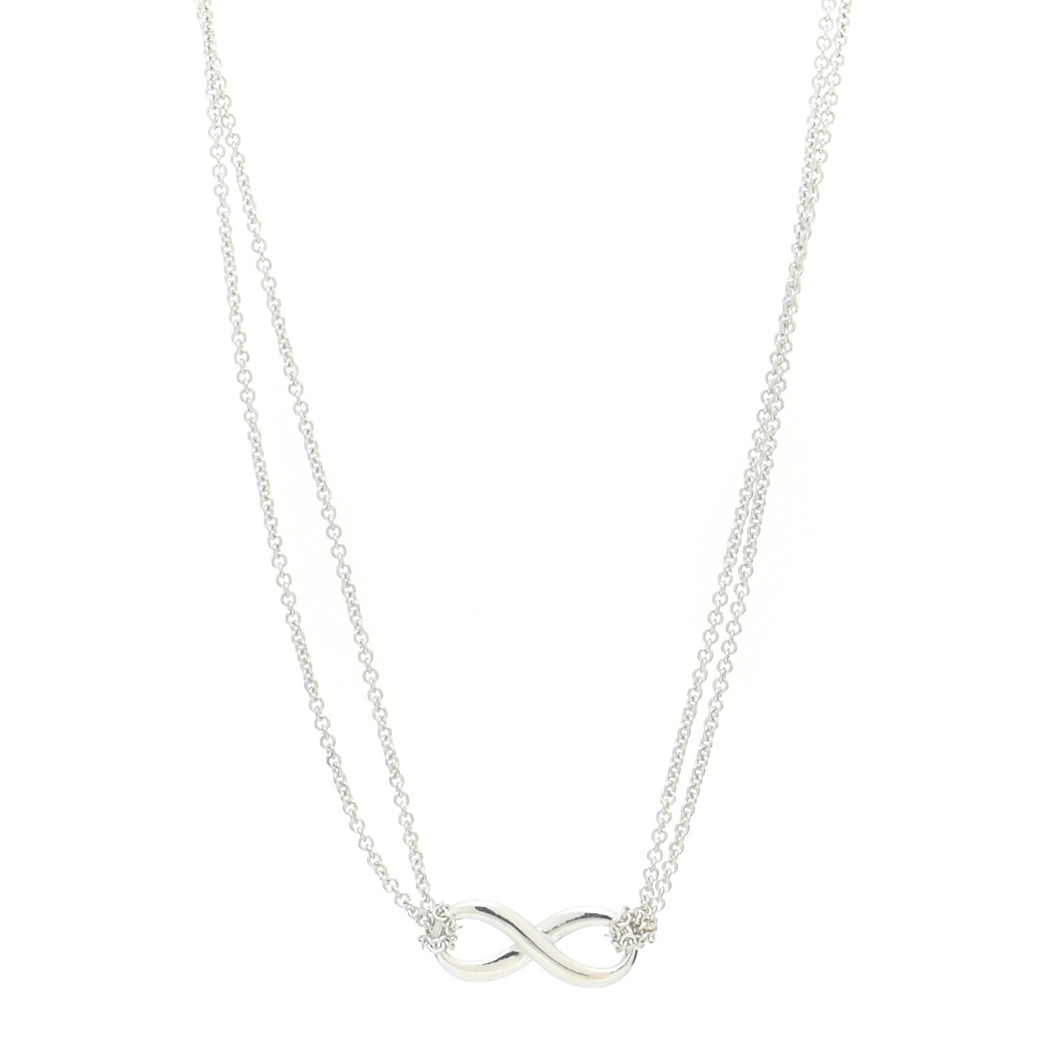 Tiffany Sterling Silver Infinity Pendant Necklace 1 of 6