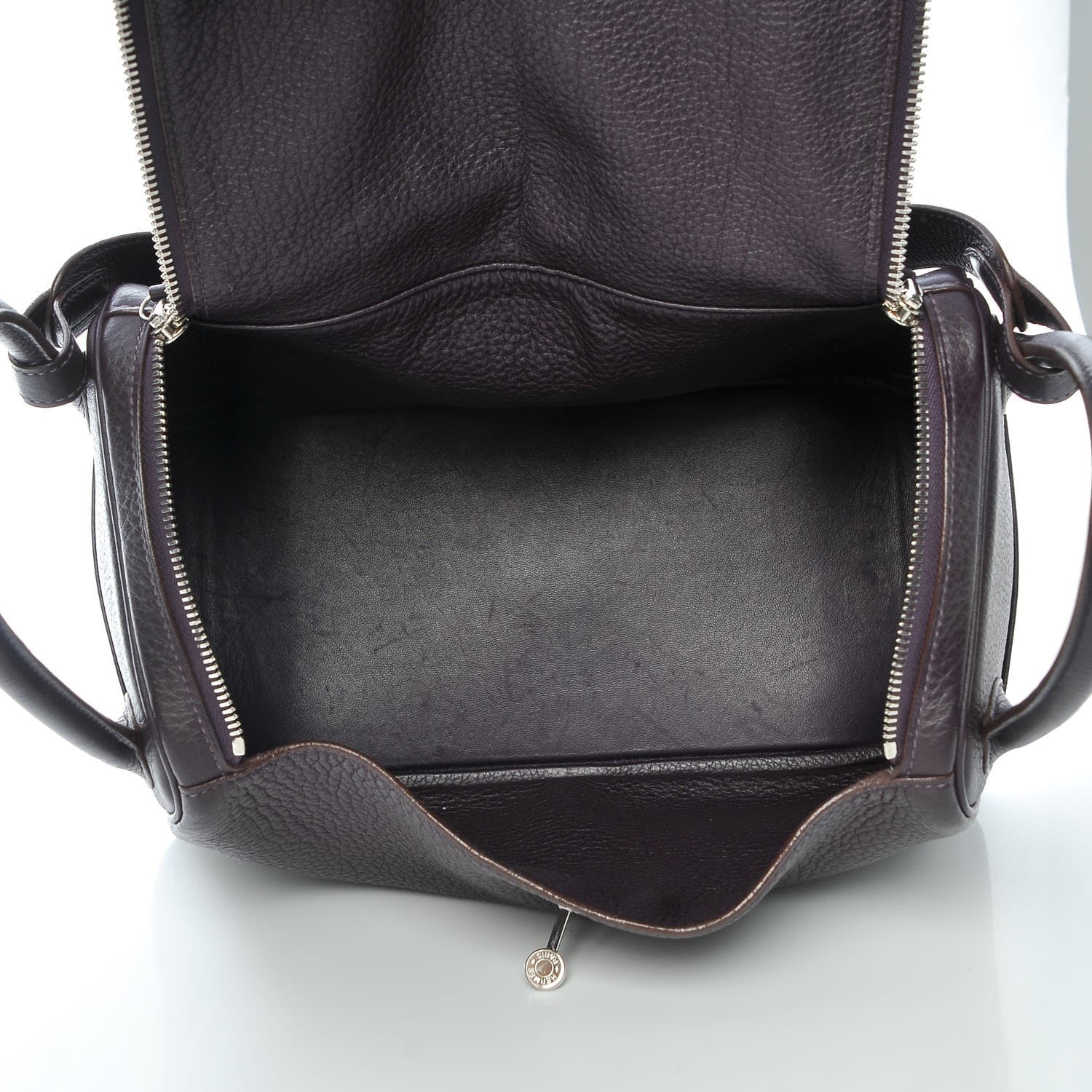 Hermes Taurillon Clemence Lindy 30 Raisin 5 of 7