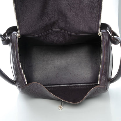 Hermes Taurillon Clemence Lindy 30 Raisin 5 of 7