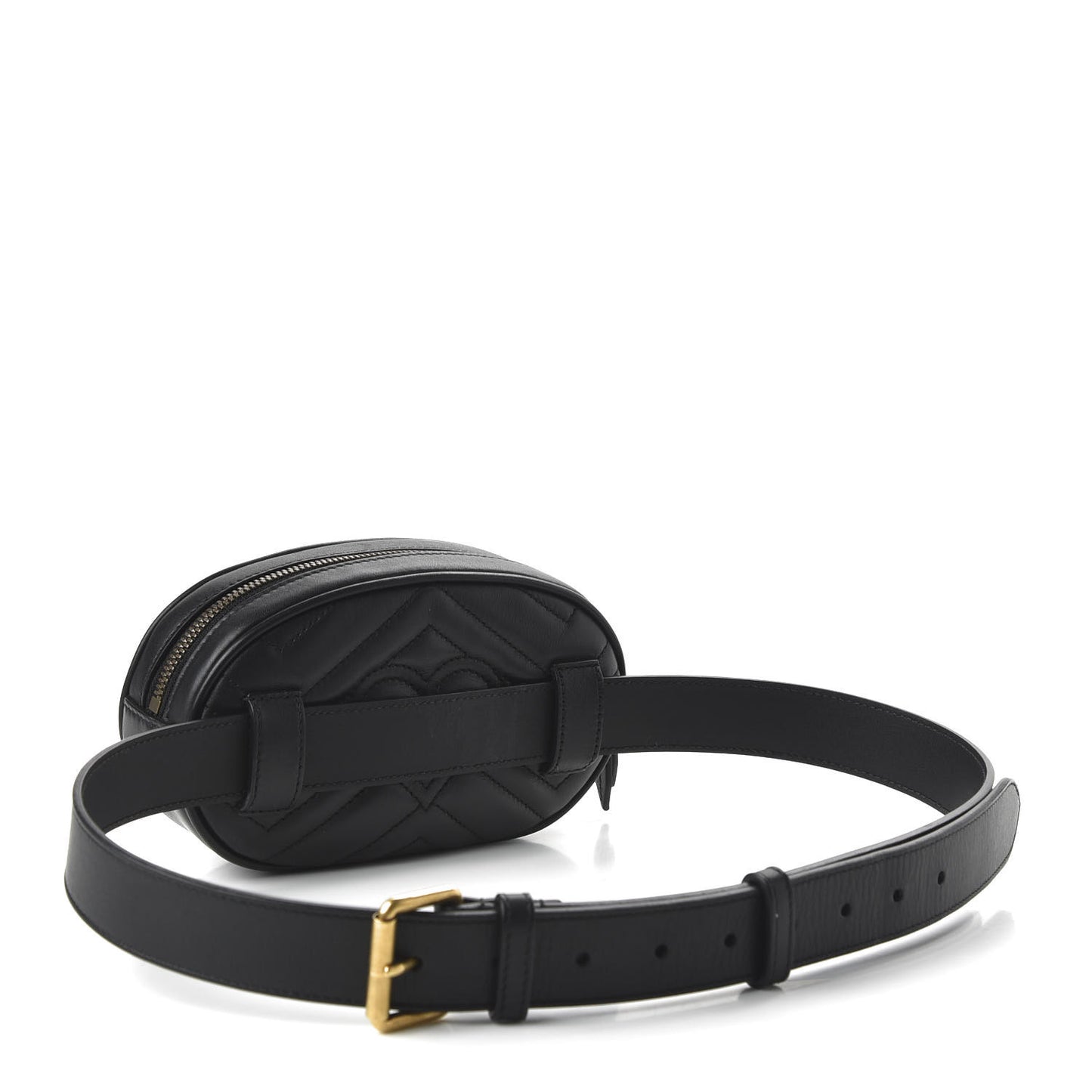Calfskin Matelasse GG Marmont Belt Bag 95 38 Black