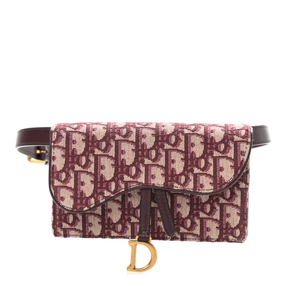 Christian Dior Oblique Saddle Belt Bag Bordeaux 1 of 10