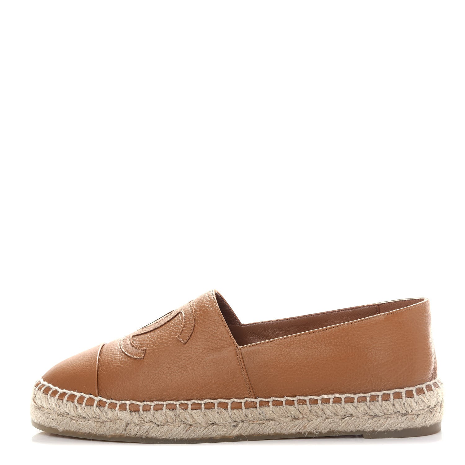 Chanel Lambskin CC Espadrilles 38 Light Brown 1 of 13