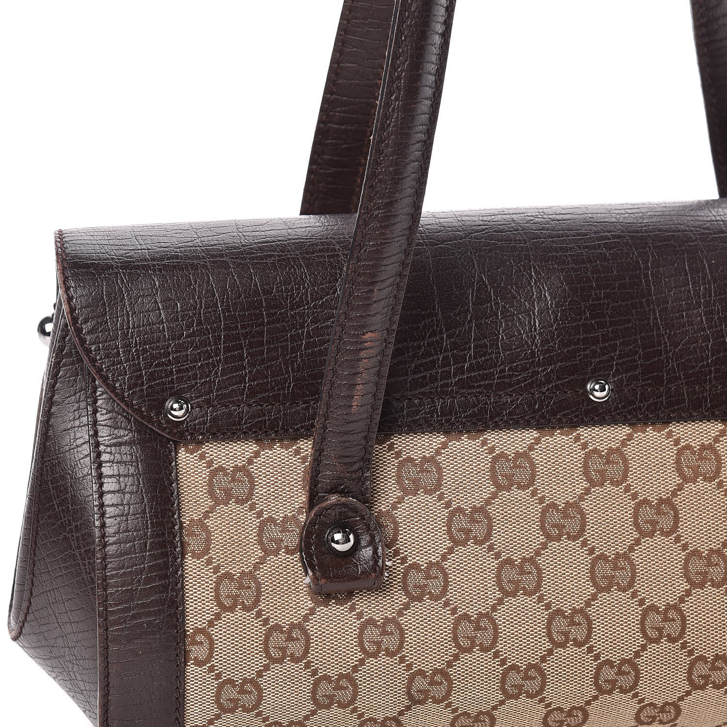 Gucci Monogram Bamboo Bullet Bag Dark Brown 13 of 14