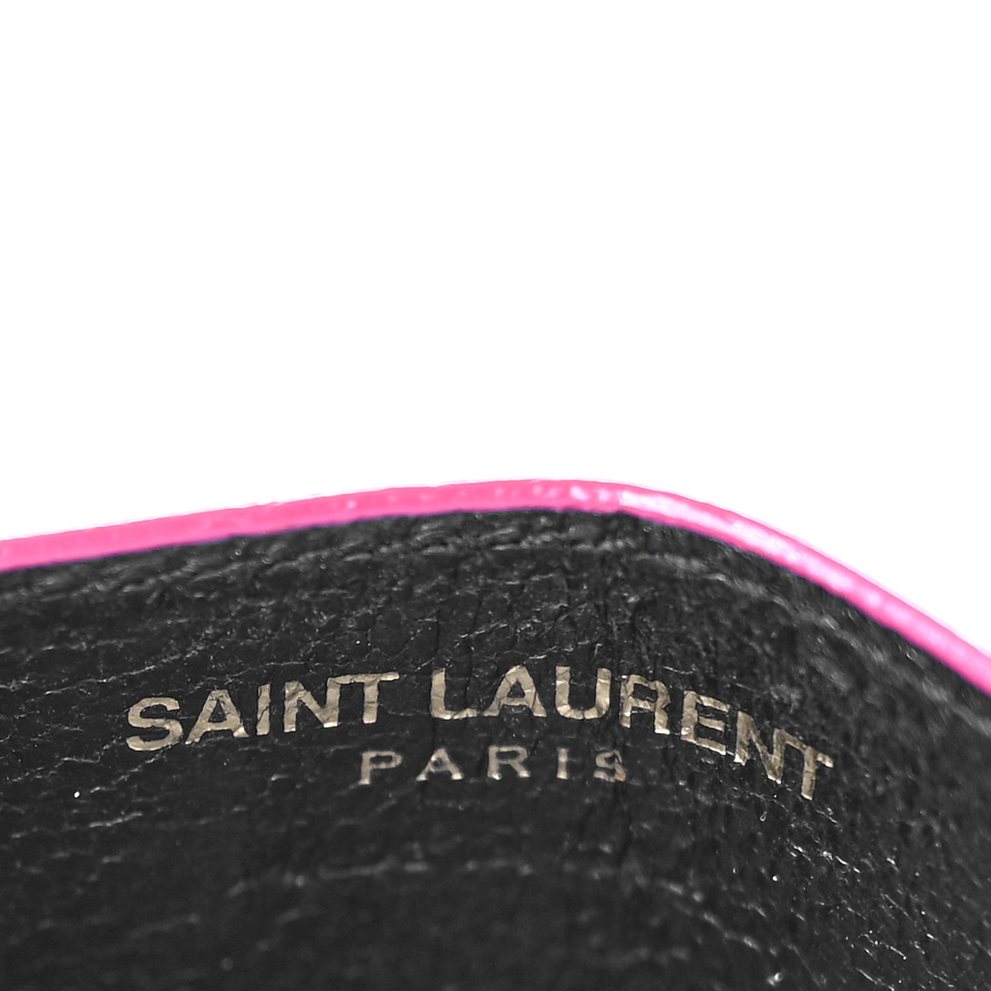 Grain De Poudre Matelasse Chevron Monogram Credit Card Case Fresh Fuxia