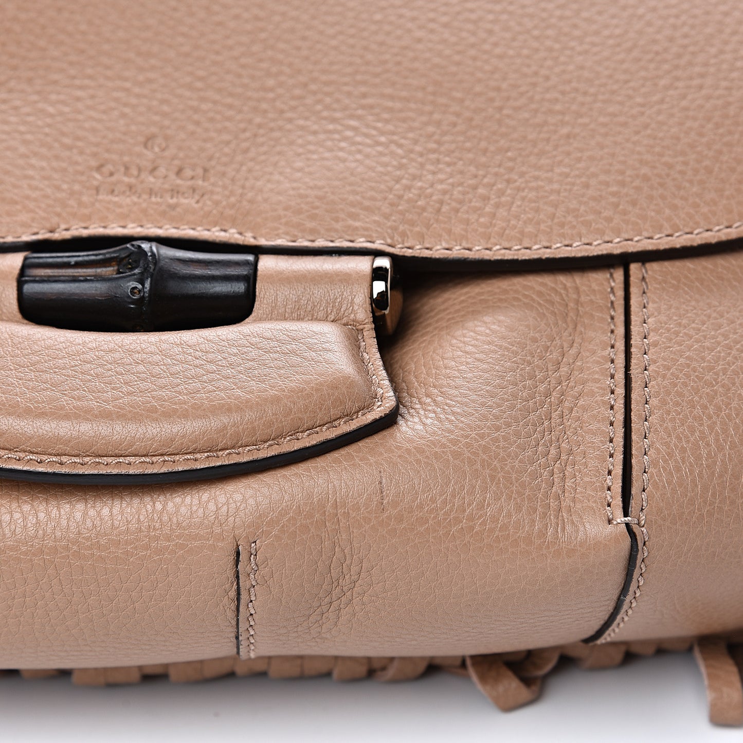 Calfskin Medium Nouveau Fringe Shoulder Bag Tan