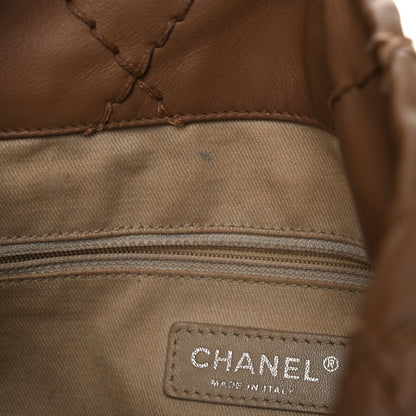 Chanel Lambskin Stitched Expandable Tote Beige 13 of 33