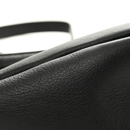 The Row Grained Calfskin Small Slouchy Banana Bag Black 9 of 10