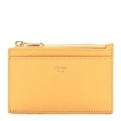 Celine Grained Calfskin Zipped Card Holder 1 of 7