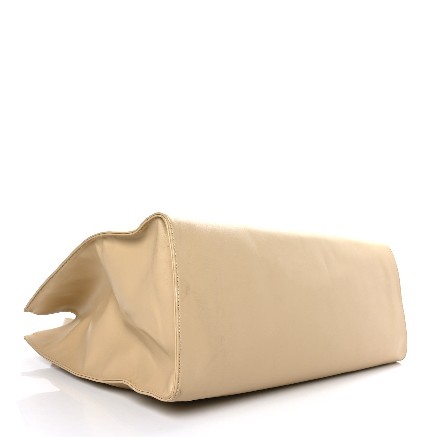 Telfar Vegan Leather Large Shopping Bag Cream 4 of 12
