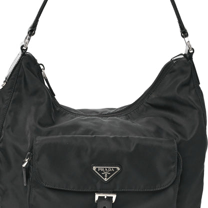 Prada Tessuto Nylon Hobo Black 8 of 10