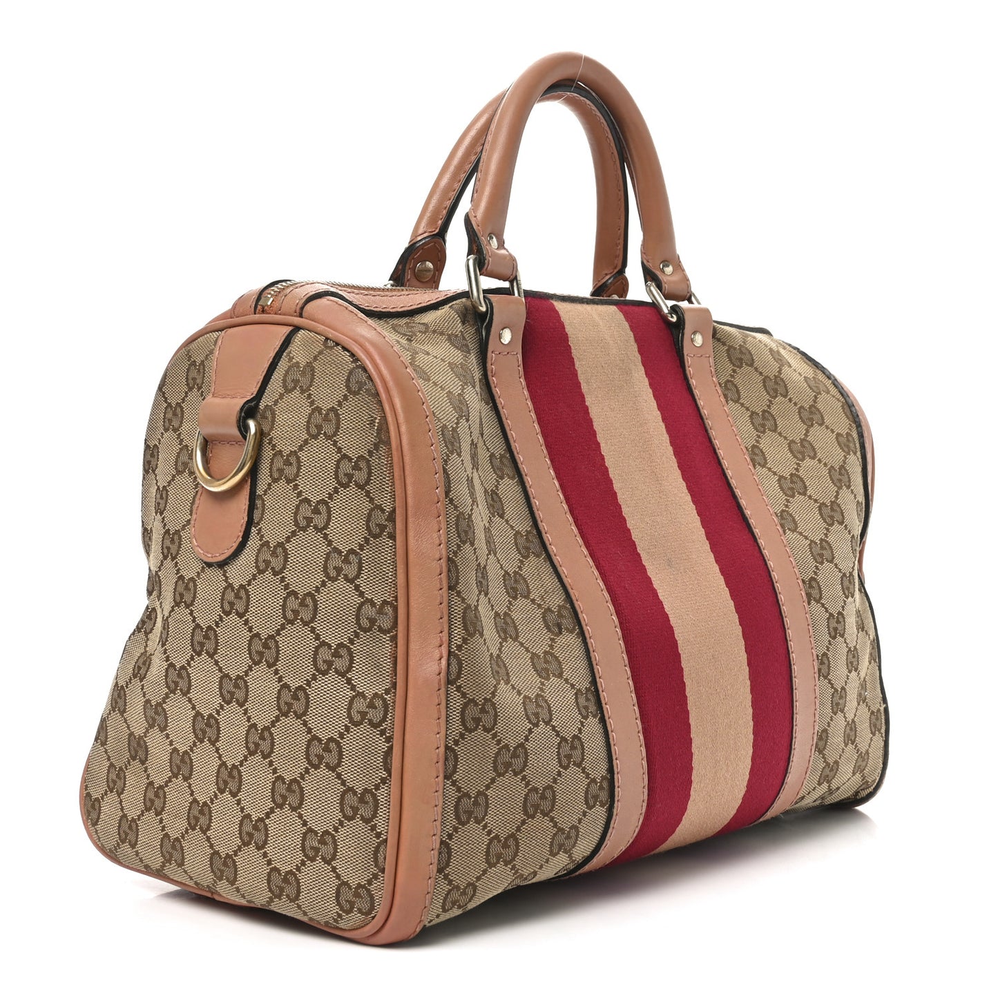 Monogram Vintage Web Medium Boston Pink