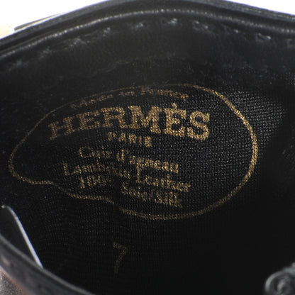 Hermes Lambskin Soya Kelly Lock Gloves Black 7 5 of 5