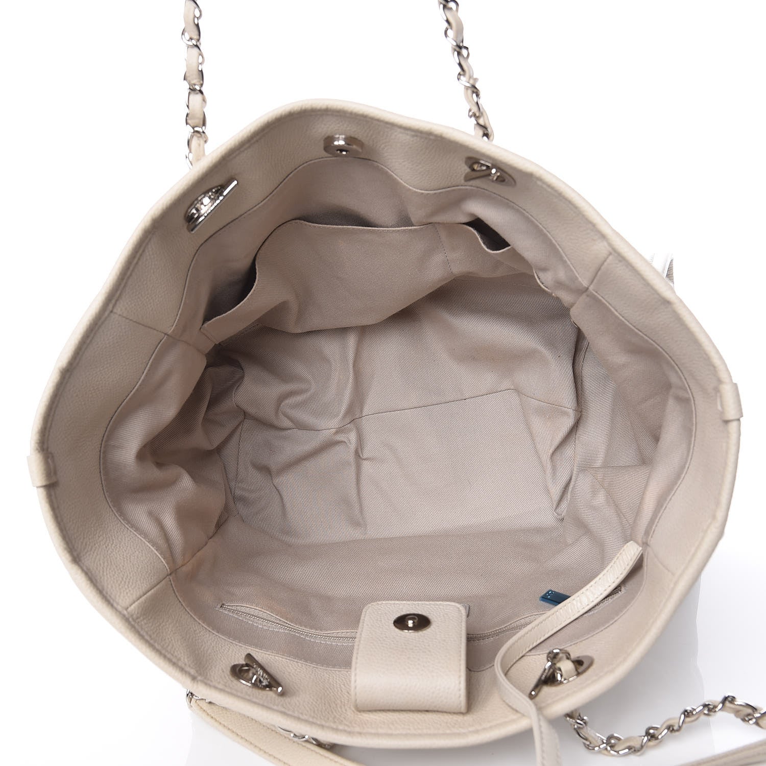 Chanel Glazed Calfskin Small Deauville Tote Ecru 5 of 12