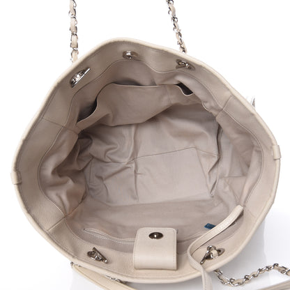 Chanel Glazed Calfskin Small Deauville Tote Ecru 5 of 12
