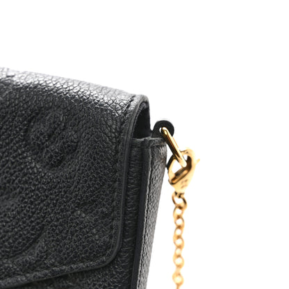 Louis Vuitton Empreinte Pochette Felicie Chain Wallet Black 12 of 14