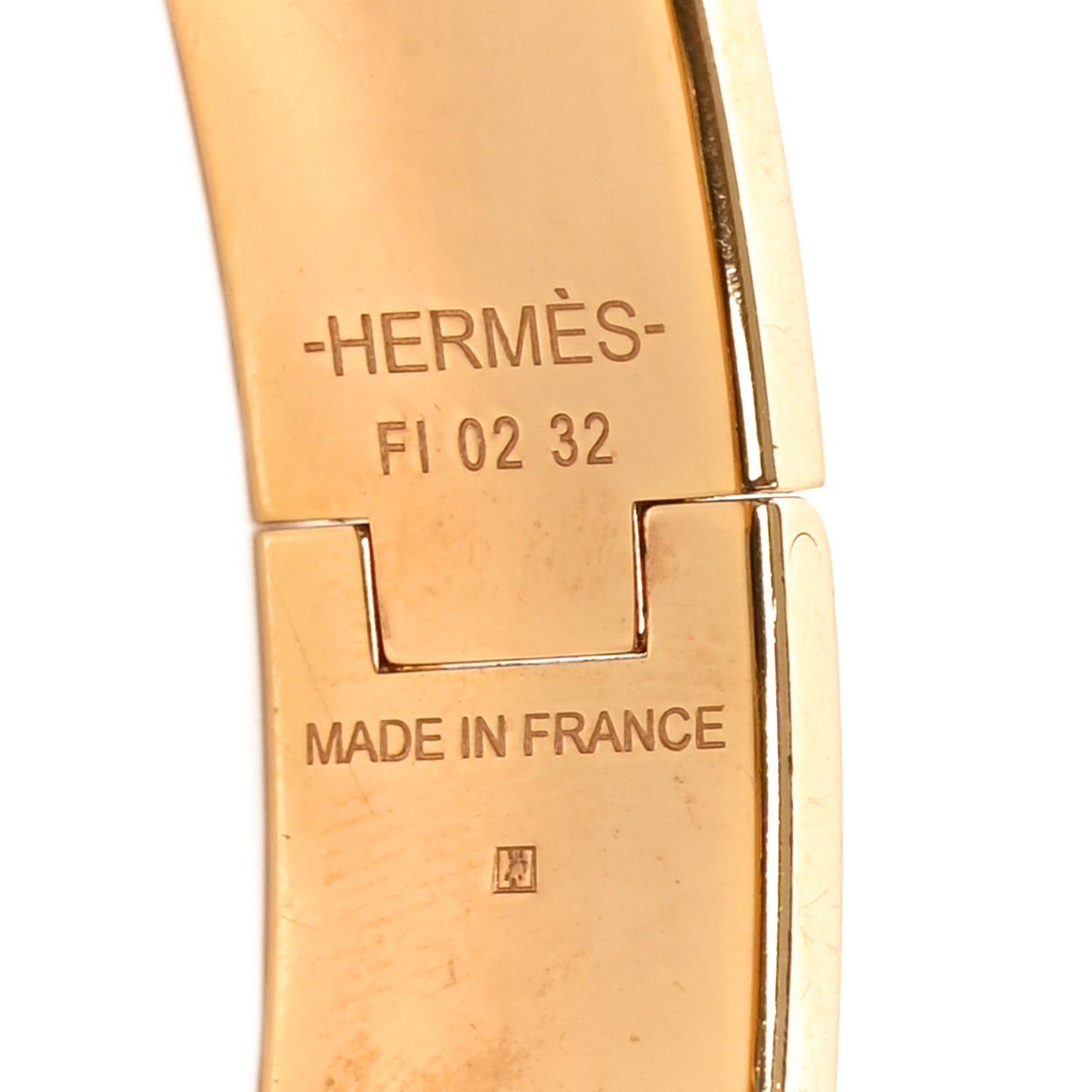 Enamel Narrow Clic Clac H Bracelet PM Marron Glace