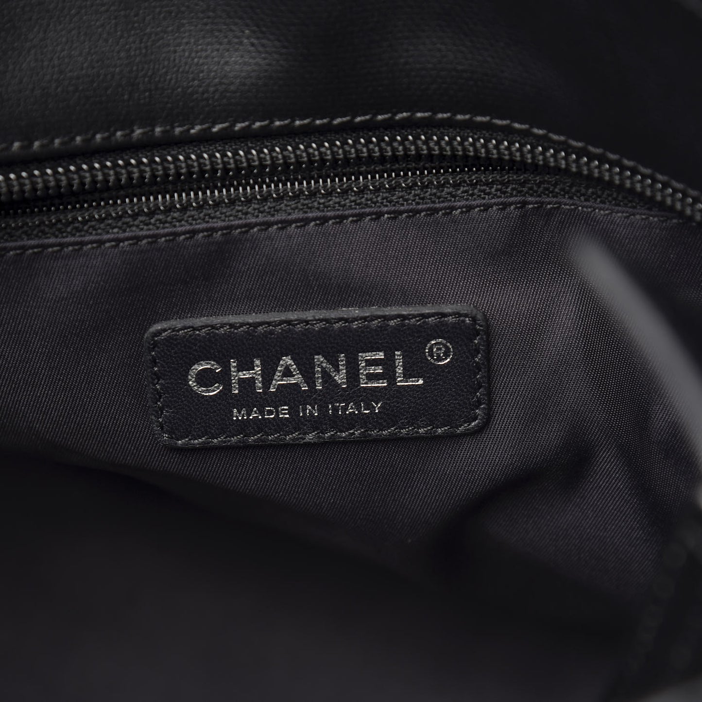 Coated Canvas Quilted Small Paris Biarritz Tote Black
