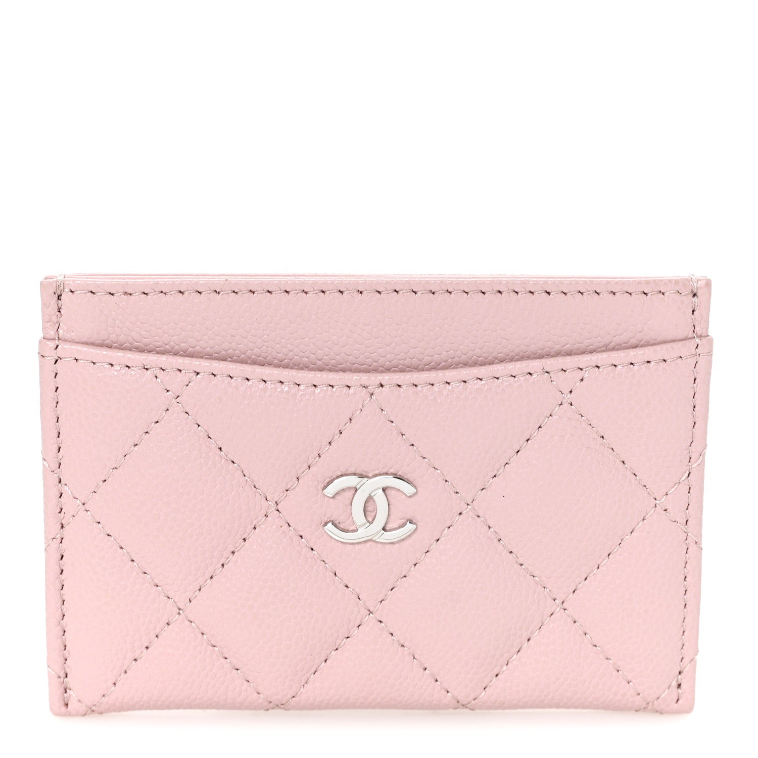Chanel Caviar Quilted Card Holder Light Pink 1 of 8
