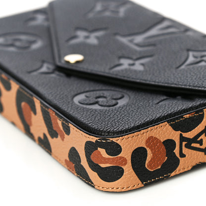 Louis Vuitton Empreinte Monogram Giant Wild At Heart Felicie Pochette Black 5 of 9