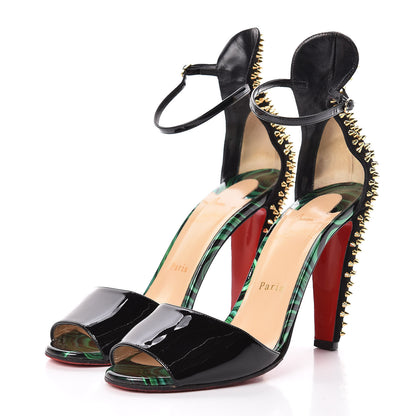 Christian Louboutin Patent Malachite Tropanita 100 39.5 Spiked Sandals Vert 3 of 27