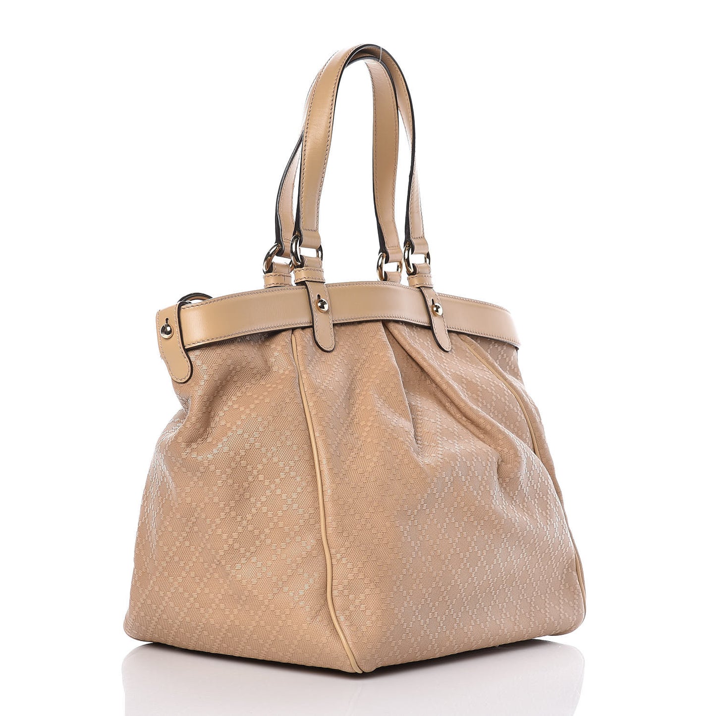 Diamante Medium Bamboo Buckle Tote Beige