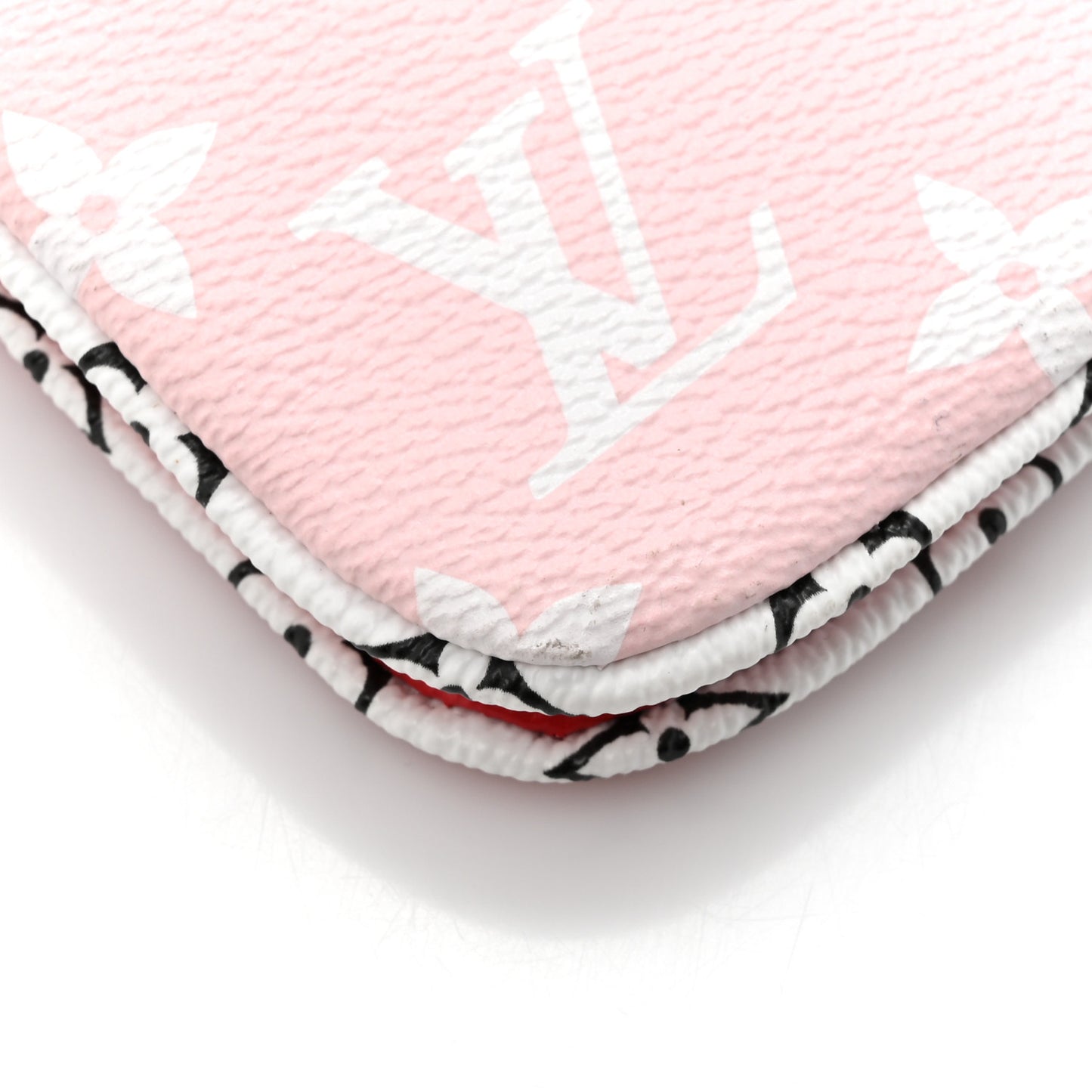 Monogram Giant Double Zip Pochette Rouge