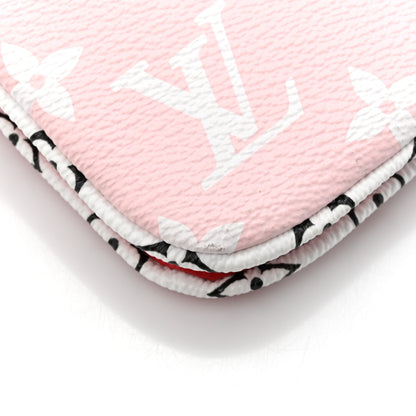 Louis Vuitton Monogram Giant Double Zip Pochette Rouge 12 of 13