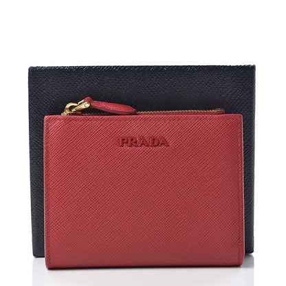 Prada Saffiano Colour Compact Wallet Fuoco Petalo 7 of 7
