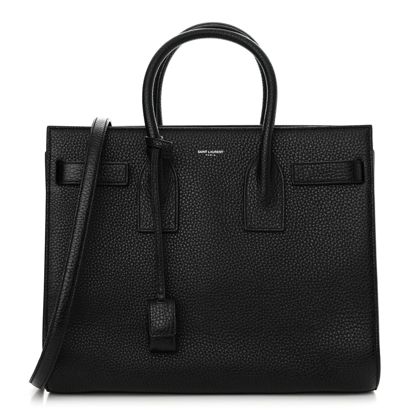 Grained Calfskin Small Sac De Jour Black