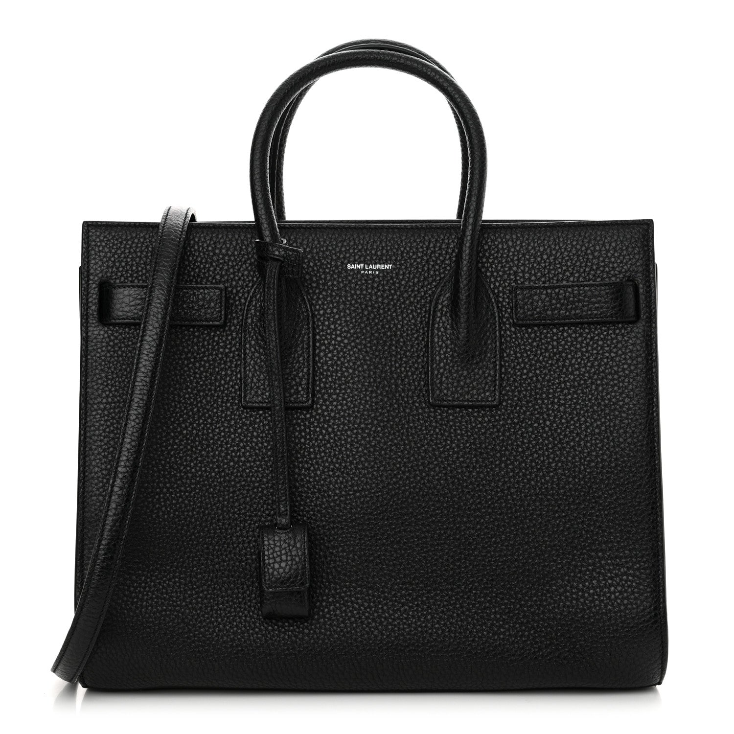 Saint Laurent Grained Calfskin Small Sac De Jour Black 1 of 11