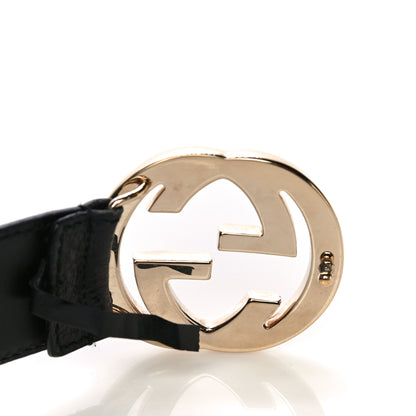 Gucci Calfskin Interlocking G 40mm Belt 85 34 Black 4 of 12