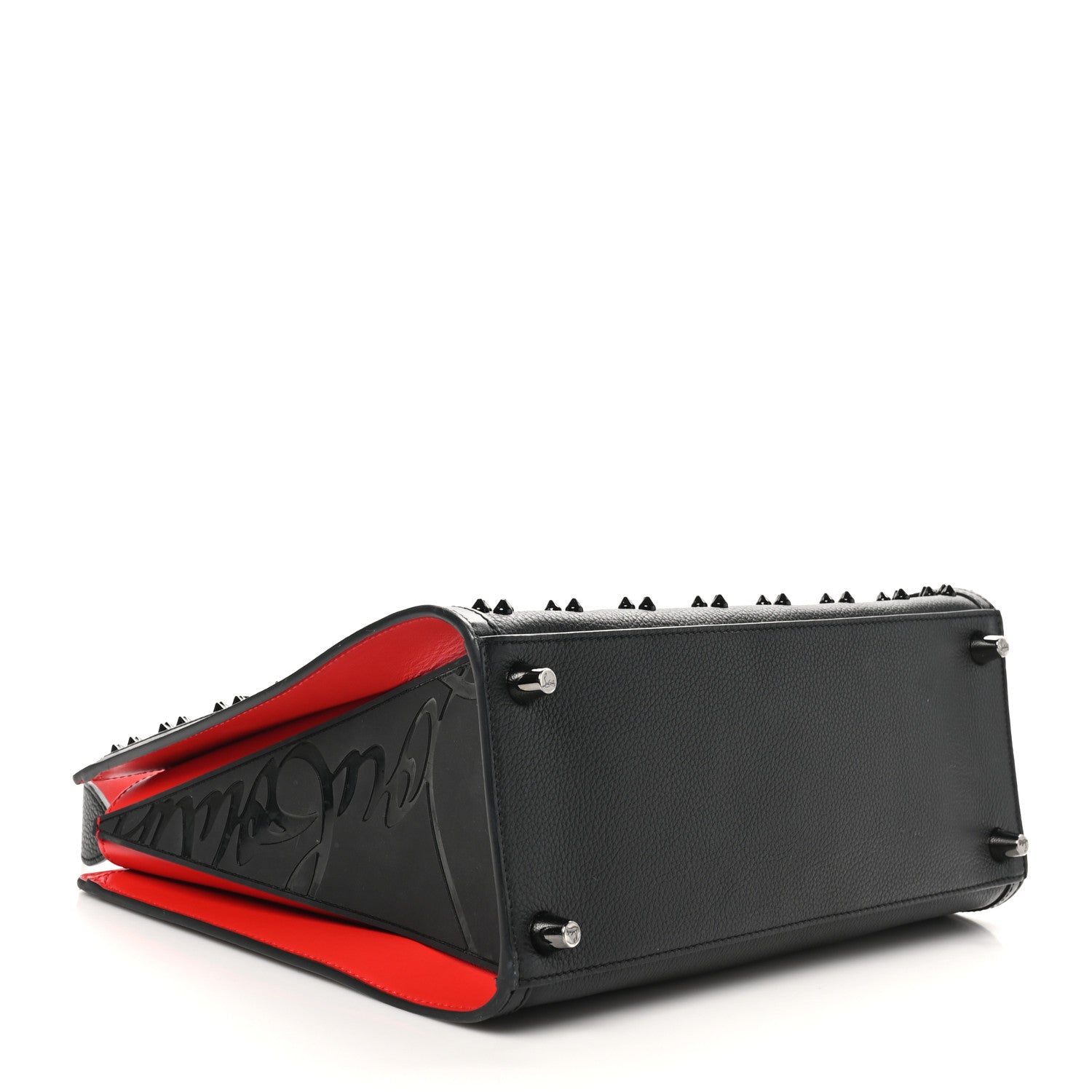 Christian Louboutin Calfskin Spikes Loubinthesky Medium Paloma Black 4 of 11