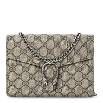 Gucci GG Supreme Monogram Mini Dionysus Chain Wallet Beige Taupe 1 of 10