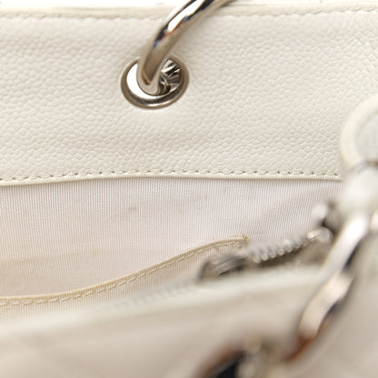 Chanel Caviar Quilted Grand Shopping Tote GST White 14 of 23