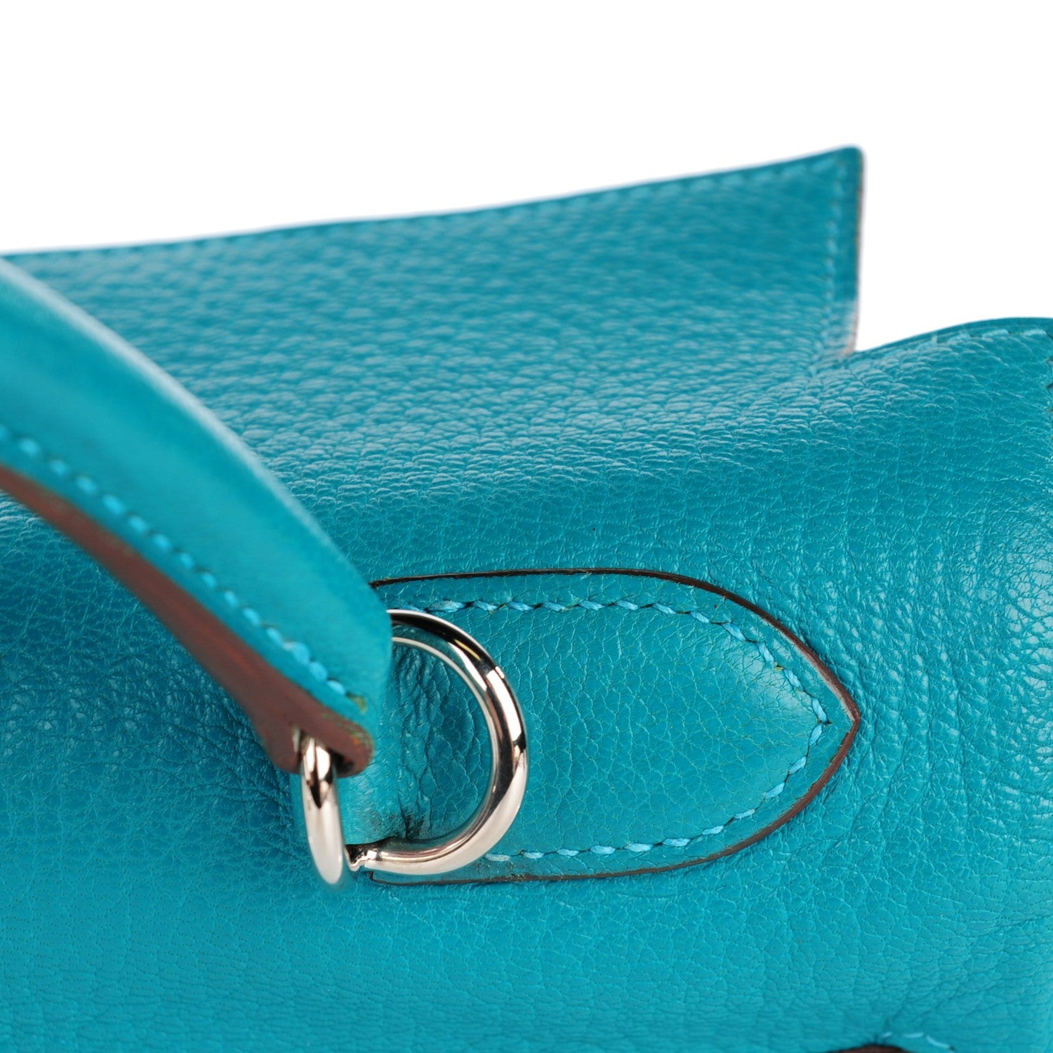 Hermes Chevre Mysore Kelly Retourne 32 Bleu Paon 18 of 23