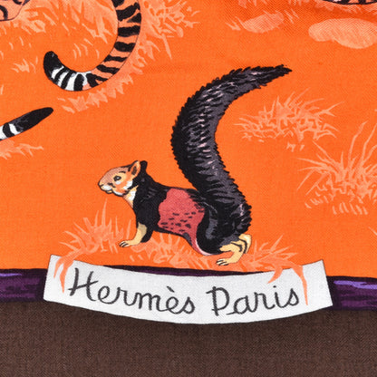 Hermes Cashmere Silk Tendresse Feline Shawl 140 2 of 5